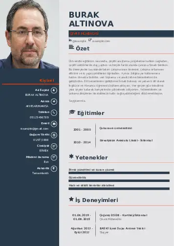 Çevre Mühendisi CV Örnekleri cv indir